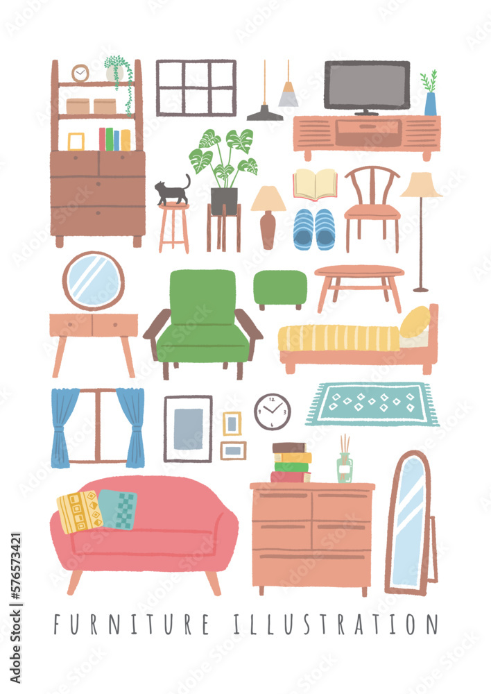 家具・インテリアのイラスト 家具・インテリアのイラスト