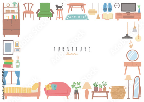 家具　インテリアのイラスト