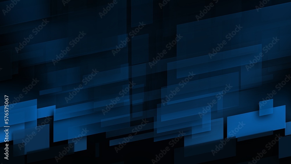 Illustration of a dark blue 3D background with slanted transparent interlaced rectangles with effects Illustration of a dark blue 3D background with slanted transparent interlaced rectangles with effects
