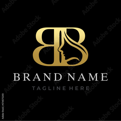 Letter BB Beauty Face Initial Logo Design