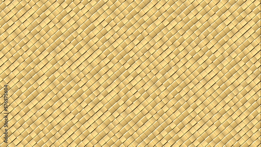 Illustration of golden background with 3D slanted square mosaic Illustration of golden background with 3D slanted square mosaic