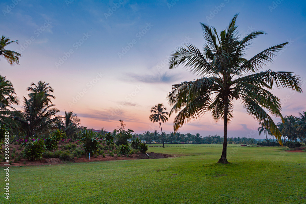 Sunset on the coast of goa india Sunset on the coast of goa india