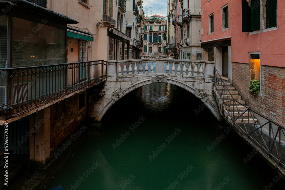 A bridge over a canal in venice