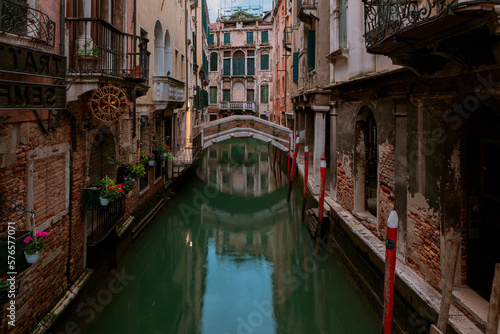 A bridge over a canal in venice © Andrey