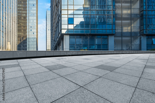 Wallpaper Mural Empty floor with modern business office building. Torontodigital.ca