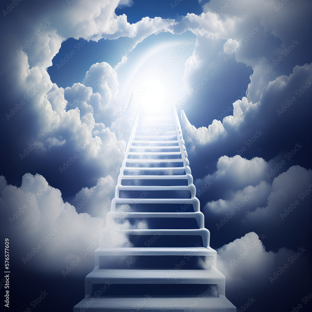 Premium Photo  Stairway to heaven in the clouds