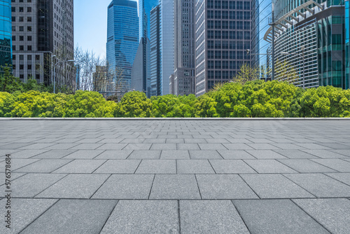 modern building and empty pavement, china.