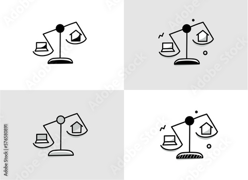 Work-Life Imbalance Icon.