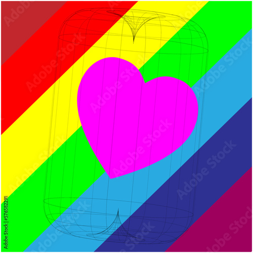 abstract background with hearts
