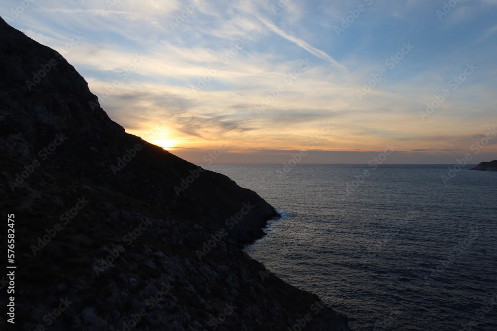 kalymnos island sunset greece europe background 