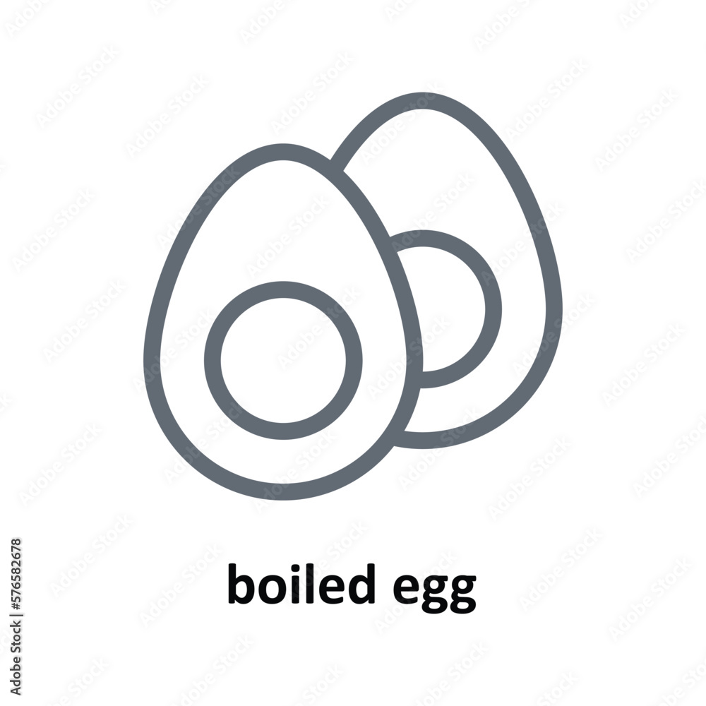 boiled egg Vector Outline Icons. Simple stock illustration stock boiled egg Vector Outline Icons. Simple stock illustration stock