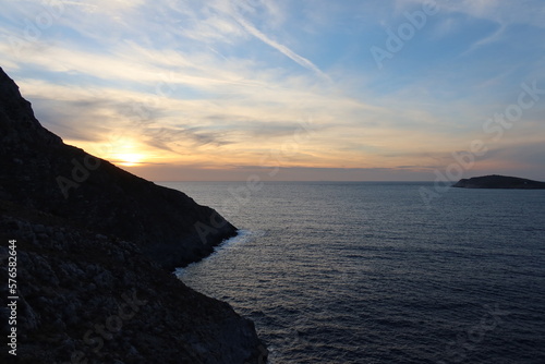 kalymnos island sunset greece europe background 