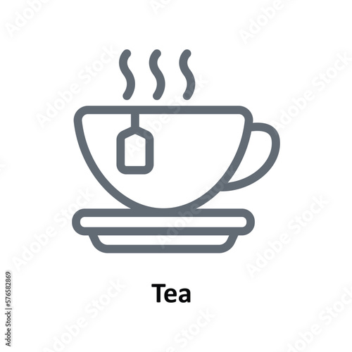Tea  Vector Outline Icons. Simple stock illustration stock