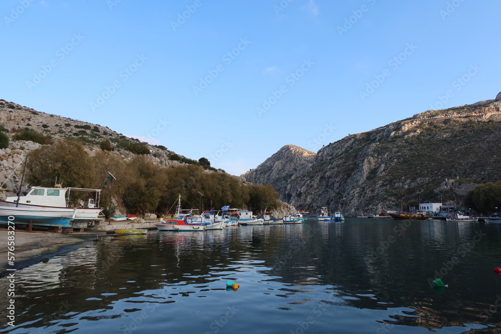 Small bay at kalymnos island greece europe