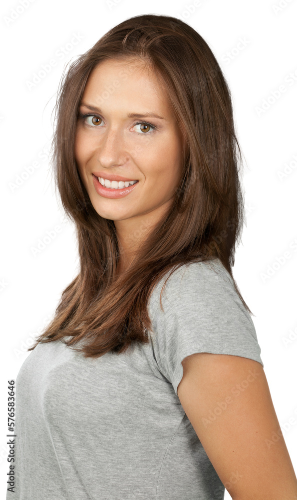 Beautiful young woman in casual attire Beautiful young woman in casual attire