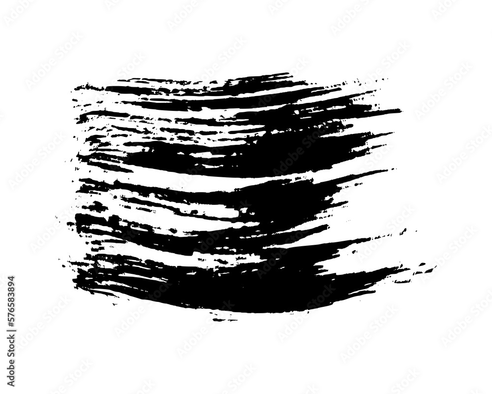 Black brush stroke on white background Black brush stroke on white background