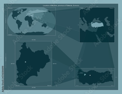 Bilecik, Turkiye. Described location diagram photo