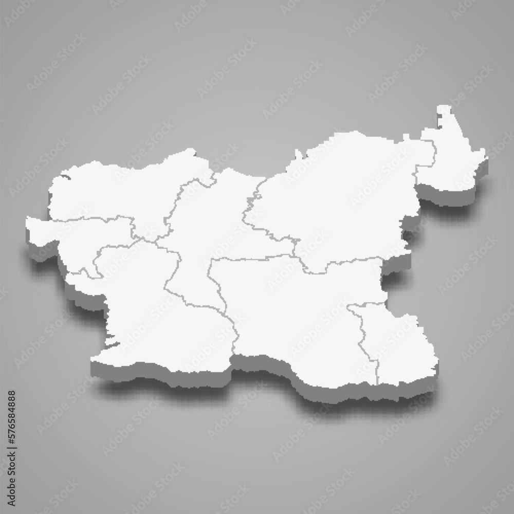 3d isometric map of Lovech is a province of Bulgaria 3d isometric map of Lovech is a province of Bulgaria