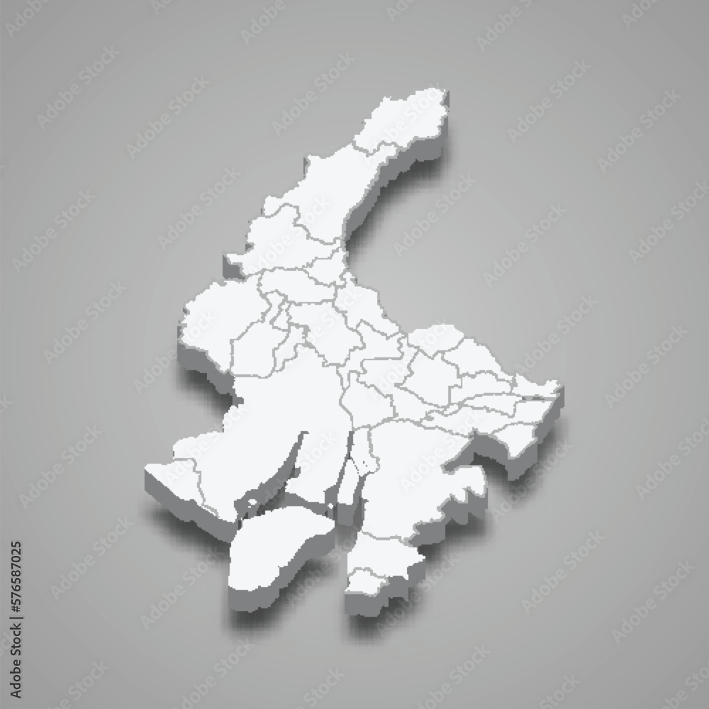 3d isometric map of Guayas is a province of Ecuador 3d isometric map of Guayas is a province of Ecuador