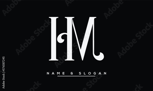 HM,  MH,  H,  M  Abstract  Letters  Logo  Monogram