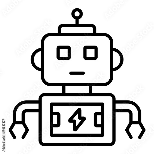 Robot Battery Icon Style