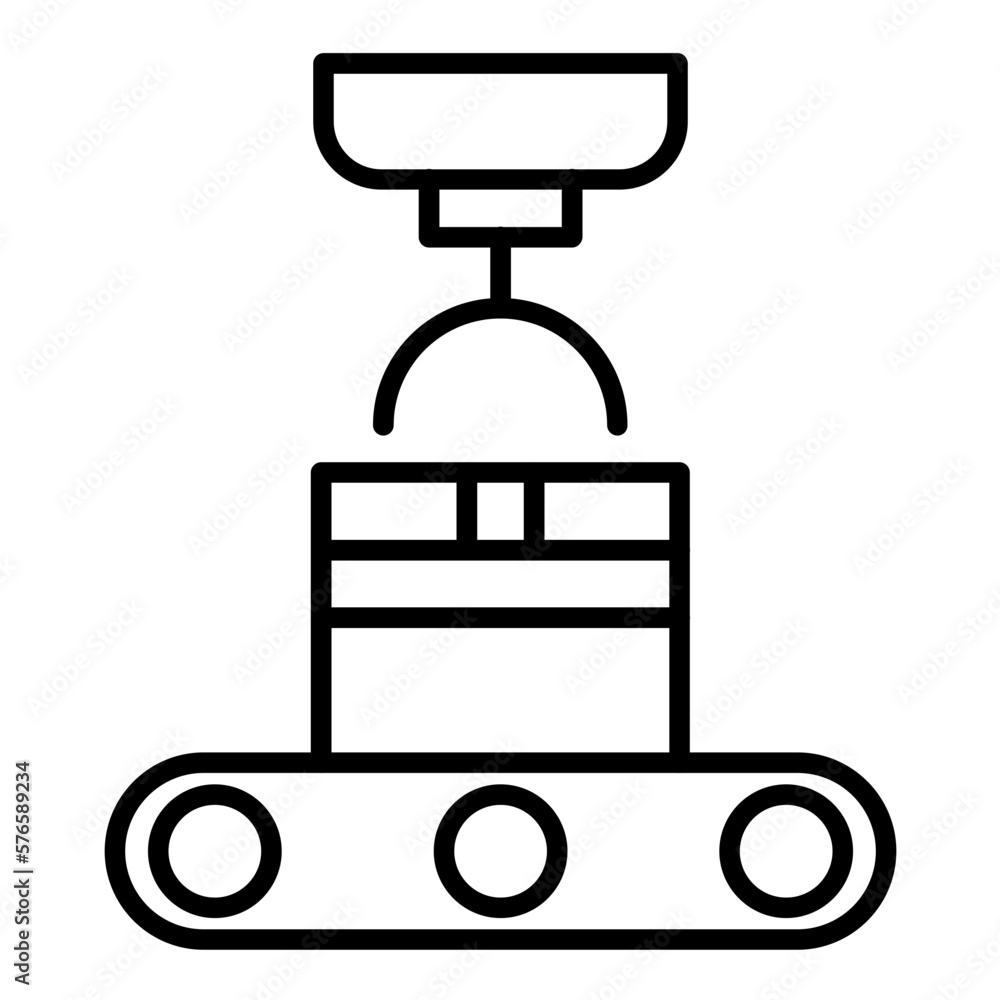 Conveyor Robot Icon Style