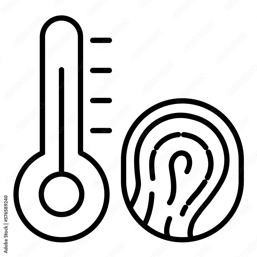 Biometric Thermostat Icon Style Biometric Thermostat Icon Style