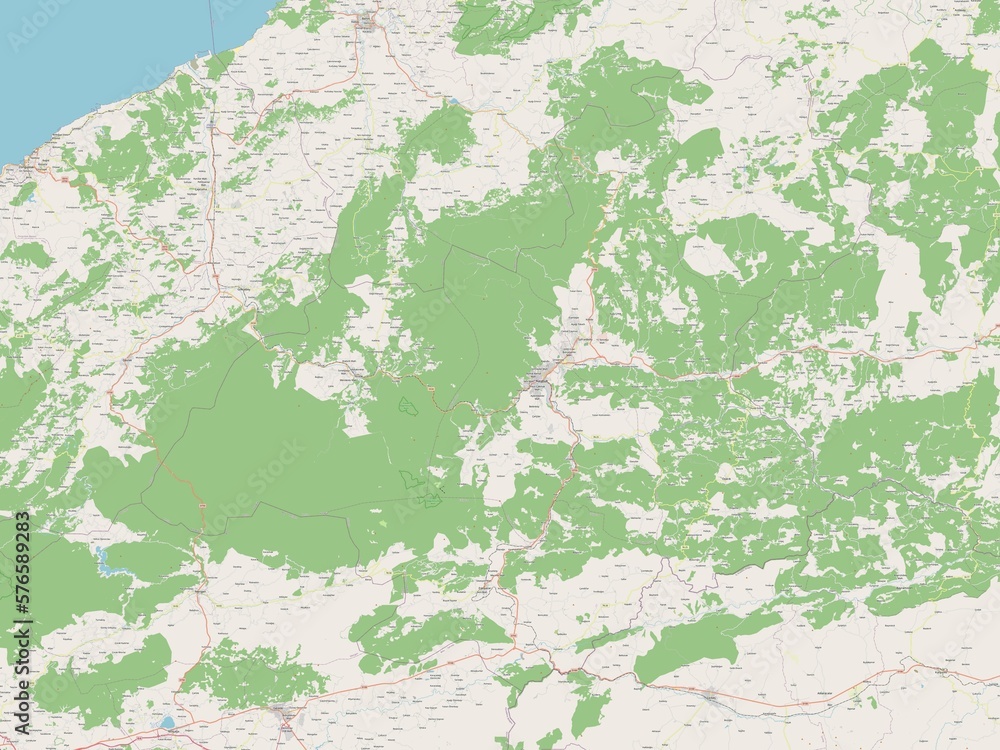 Fototapeta premium Karabuk, Turkiye. OSM. No legend