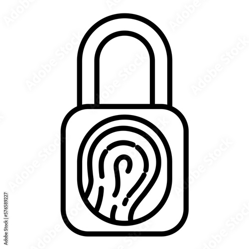 Biometric Padlock Icon Style