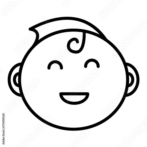 Smiling Baby Icon Style