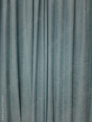 Blue abstract blank curtains background