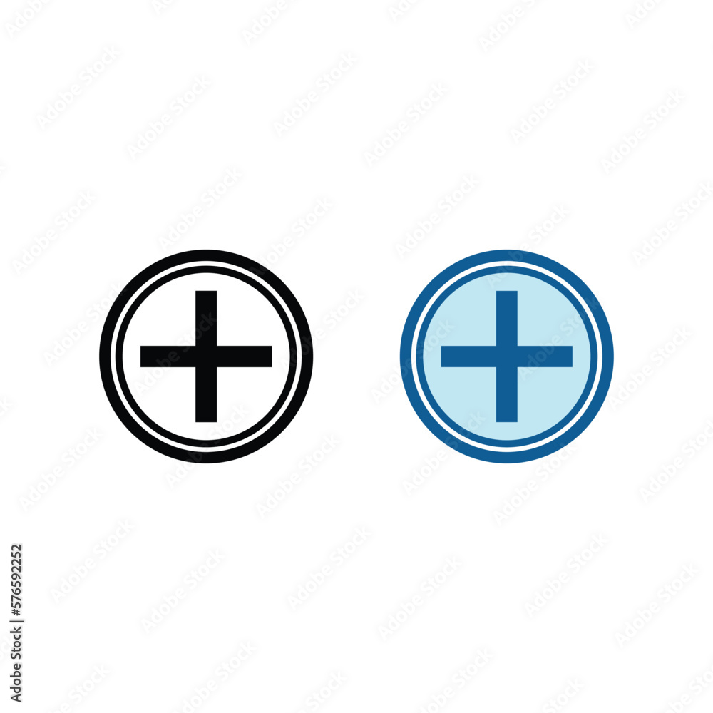plus logo icon illustration colorful and outline plus logo icon illustration colorful and outline