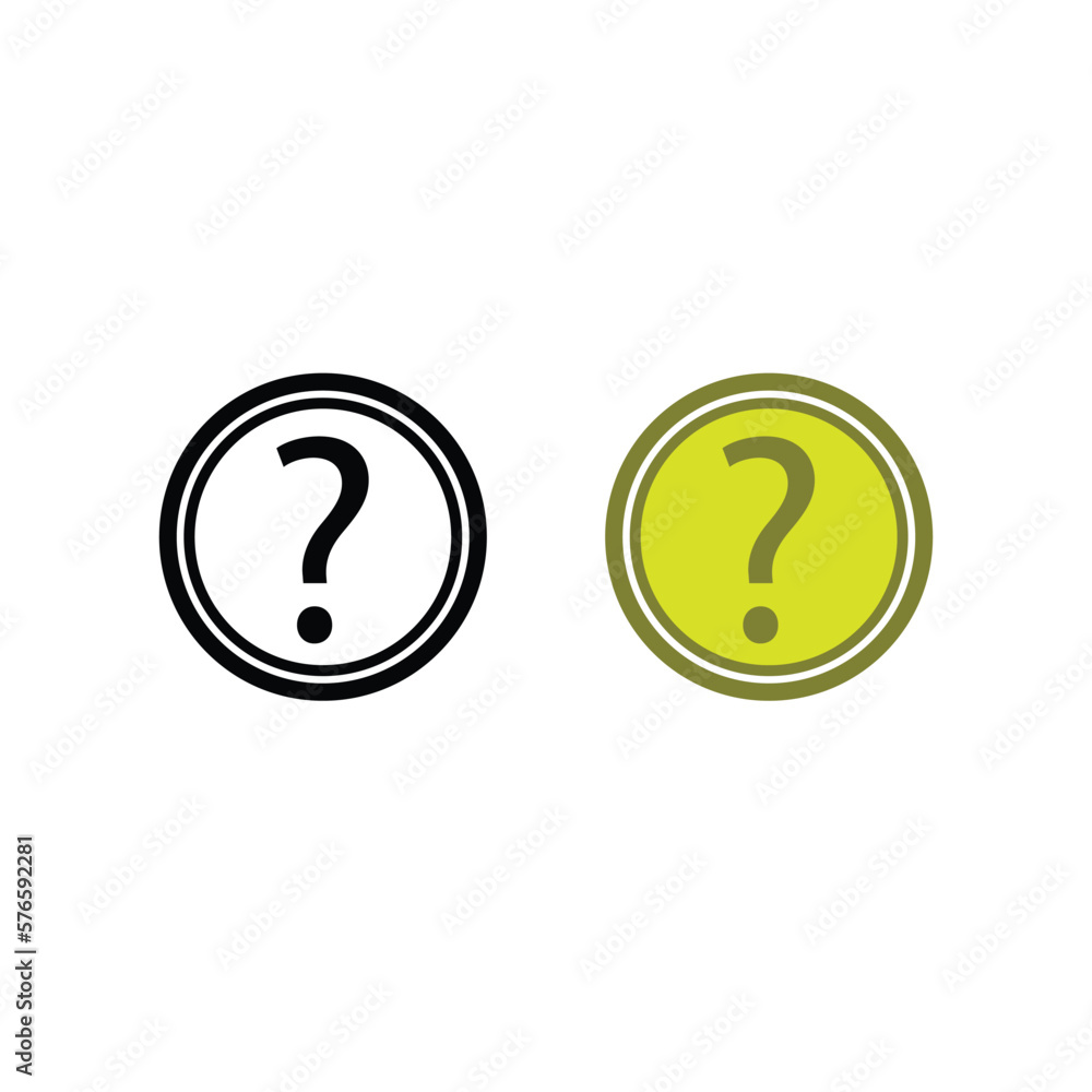 question mark logo icon illustration colorful and outline question mark logo icon illustration colorful and outline
