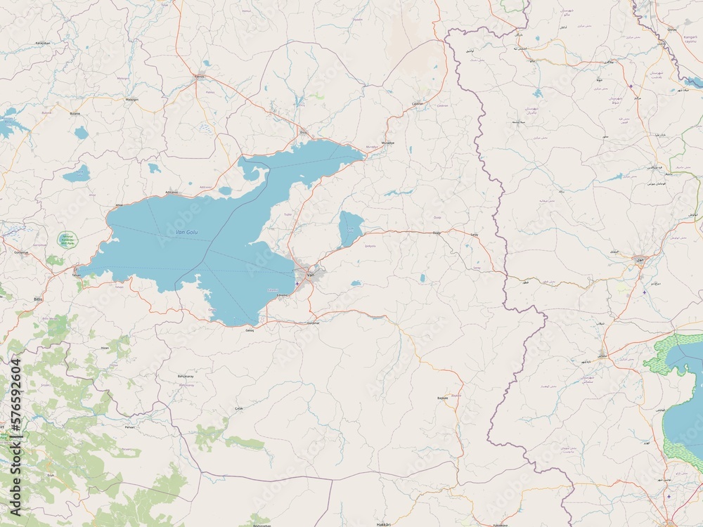 Obraz premium Van, Turkiye. OSM. No legend