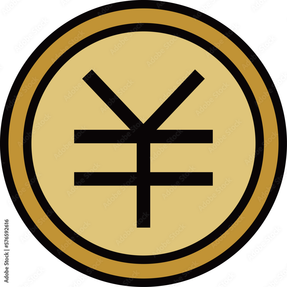 Obraz premium 円マークのシンプルなイラスト