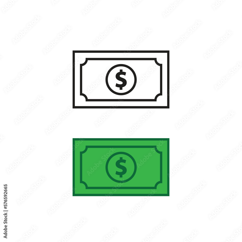 money dollar logo icon illustration colorful and outline money dollar logo icon illustration colorful and outline