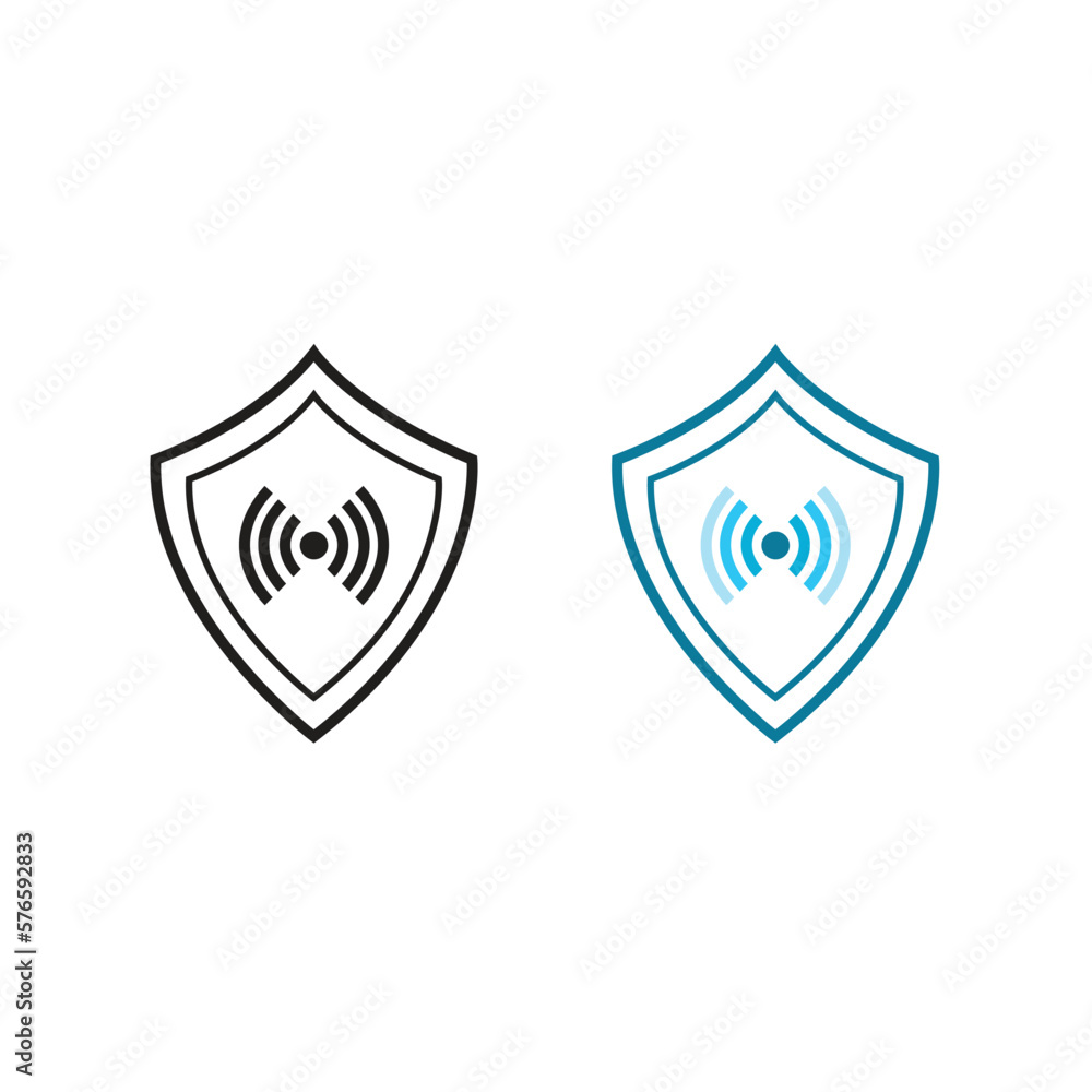 signal guard logo icon illustration colorful and outline signal guard logo icon illustration colorful and outline