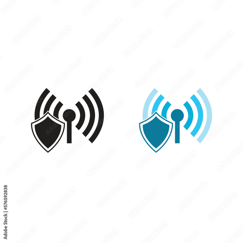signal guard logo icon illustration colorful and outline signal guard logo icon illustration colorful and outline