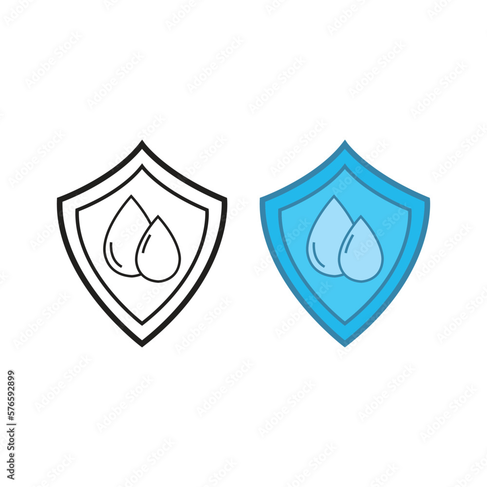 water guard logo icon illustration colorful and outline water guard logo icon illustration colorful and outline