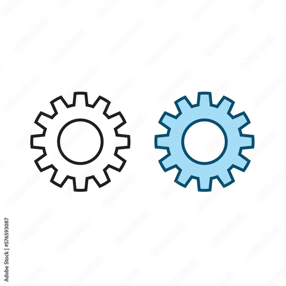 gear logo icon illustration colorful and outline gear logo icon illustration colorful and outline