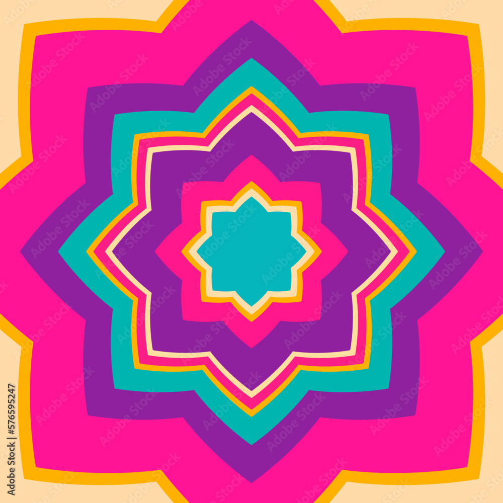 psychedelic groovy geometric background in hippie style psychedelic groovy geometric background in hippie style