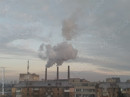 smoke from a factory