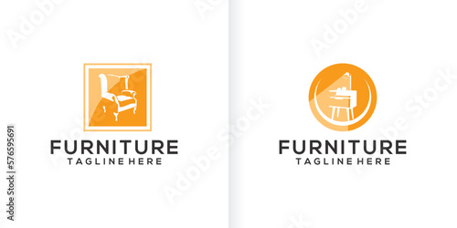 Sofa furniture logo collection and Lamp logo