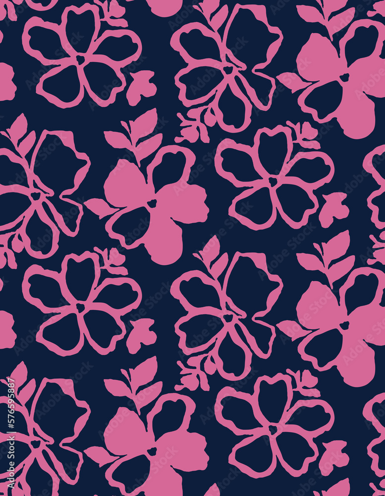Fototapeta premium Seamless flowers pattern, floral print.