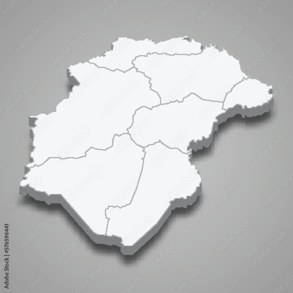 3d isometric map of Herrera is a province of Panama 3d isometric map of Herrera is a province of Panama