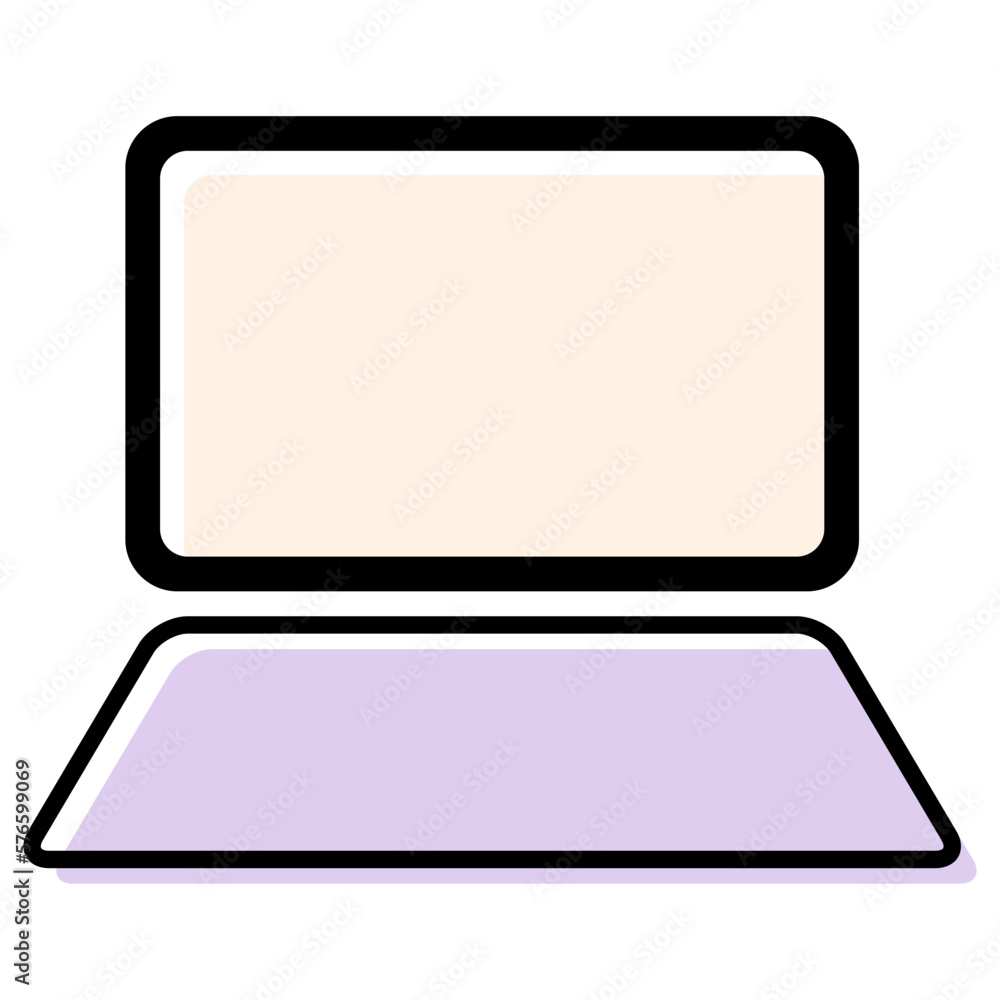 Laptop flat web icon, notebook computer technology symbol , blank display vector illustration Laptop flat web icon, notebook computer technology symbol , blank display vector illustration