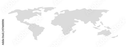 World map vector illustration on a white background. Flat design. EPS 10