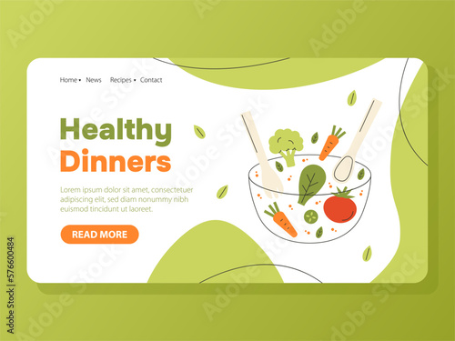 Healthy dinners landing page