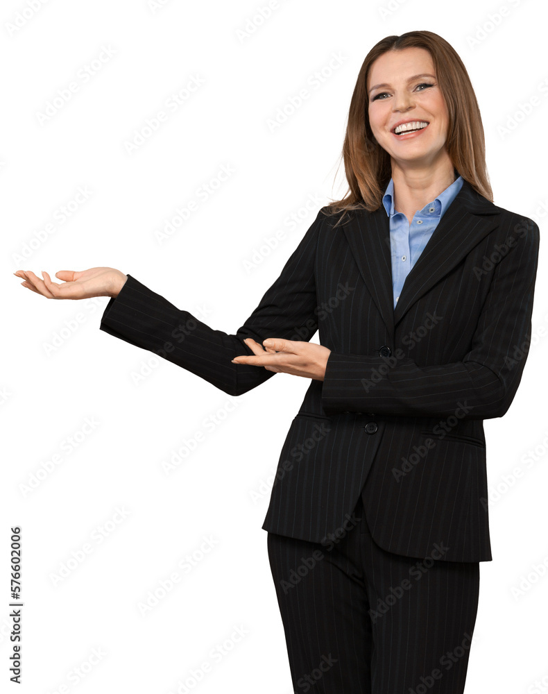 Portrait of young businesswoman in suit isolated on white Portrait of young businesswoman in suit isolated on white