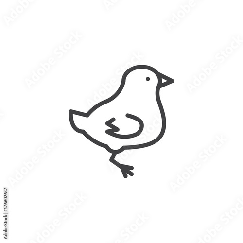 Newborn chick line icon